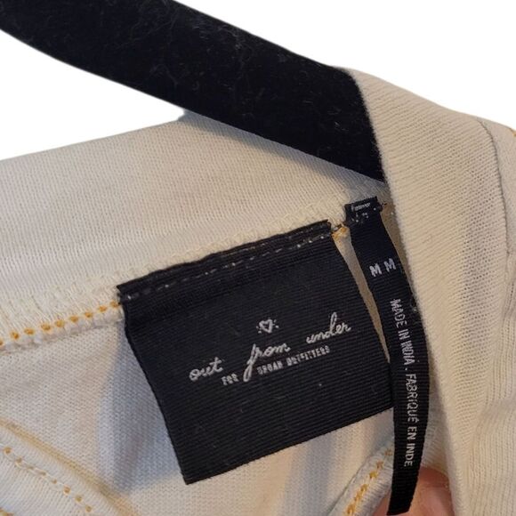 Out From Under Urban Outfitters Women's Cream Jersey Knit Open Back Romper SZ M - Picture 3 of 5